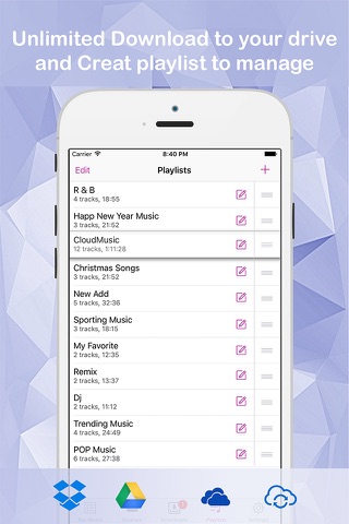 Free Music Box - Offline Mp3 Music Play & Pocket Songs Downloader for Cloud Drive screenshot 3