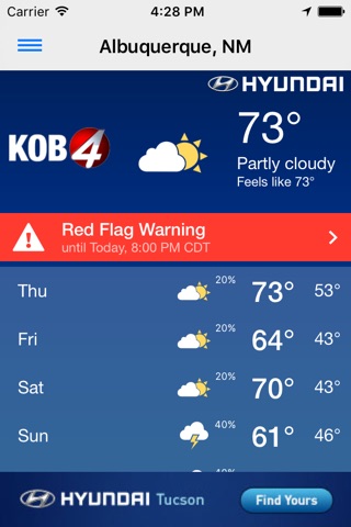 KOB 4 Weather screenshot 2