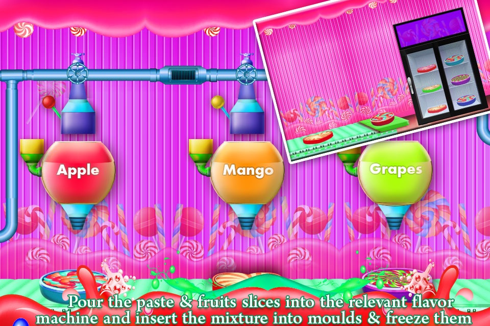 Frozen Candy Maker & Lollipop Cooking - Chef Master Sweet Dessert Kitchen Fever Game For Girls screenshot 4