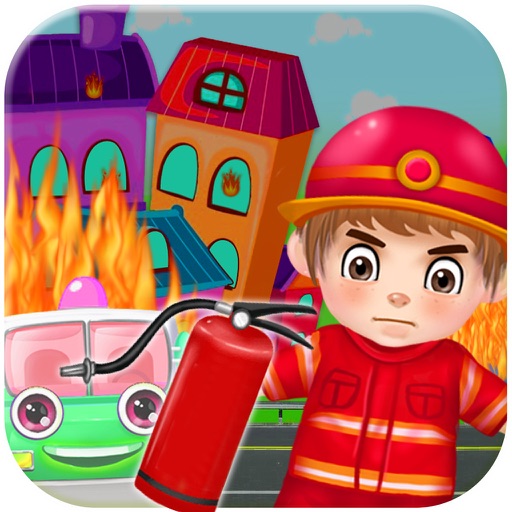 Hero the Fire Man - Fire Rescue Kids Game for Fun Icon