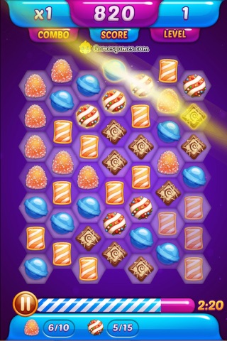 Galaxy Candy Match Puzzle screenshot 2