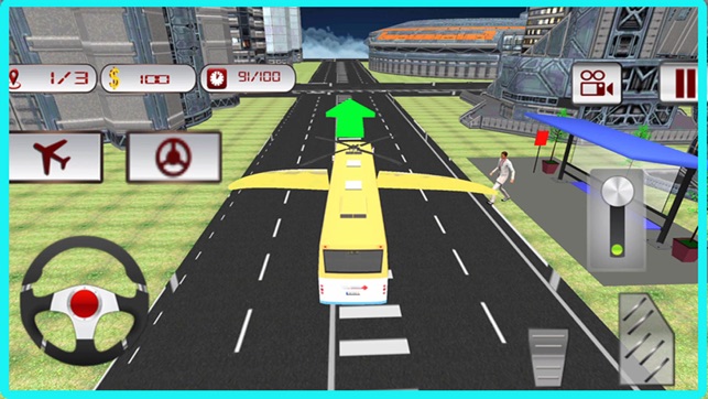 Flying School Bus Simulator - Extreme Stunt Bus Airplane Fli(圖2)-速報App