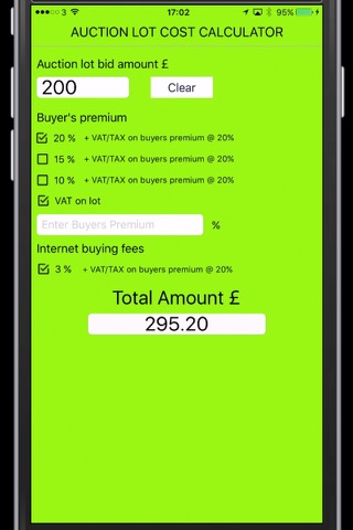 UK Auction Fee Calculator screenshot 2
