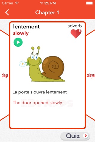 French Vocabulary Flashcards - Memory Trainer screenshot 3