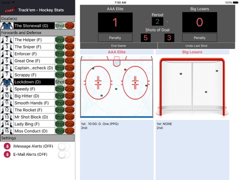 Track'em - Hockey Stats iPad screenshot 4