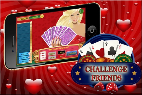 Ace Queen Of Hearts - HiLo Card Vegas Casino Competition screenshot 2