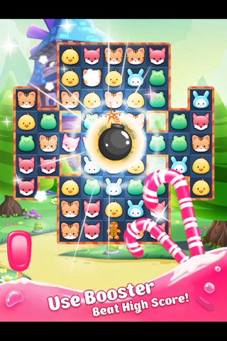 Animal Crush Pop Legend - Delicious Sweetest Candy Match 3 Games Puzzles screenshot 4