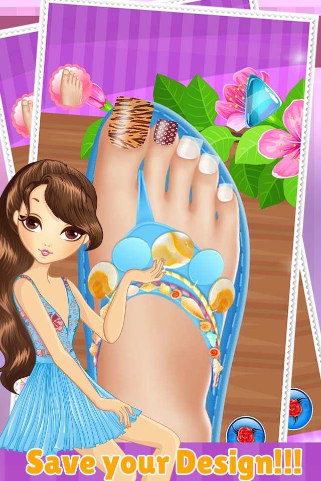 Toe Nail Spa Salon Beautiful Princess Girls - Makeover And Games Dressup Nails Art & Polish screenshot 3