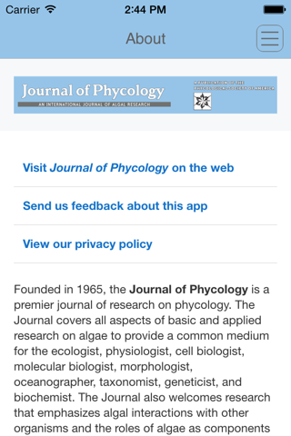 Journal of Phycology screenshot 3