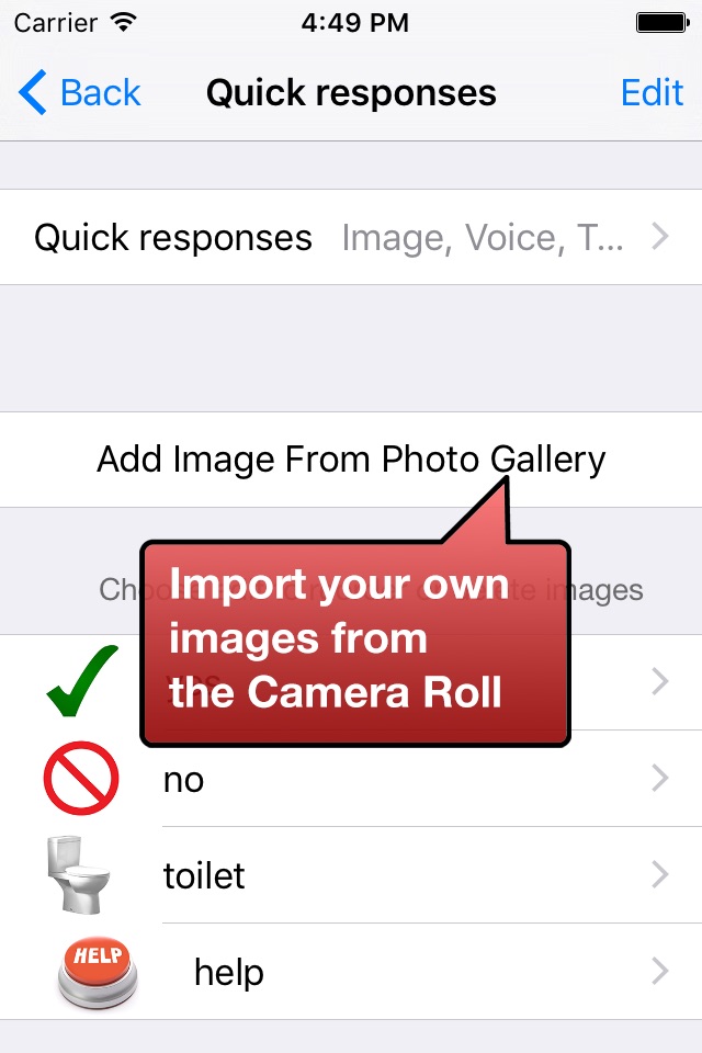 image2talk - functional communication app using real images screenshot 4