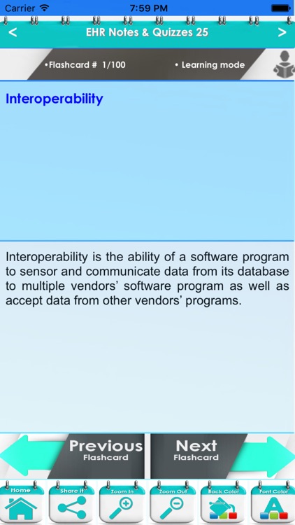 Electronic Health Record (EHR) 4600 Flashcards Study Notes, Exam Prep, Terms & Quiz screenshot-4
