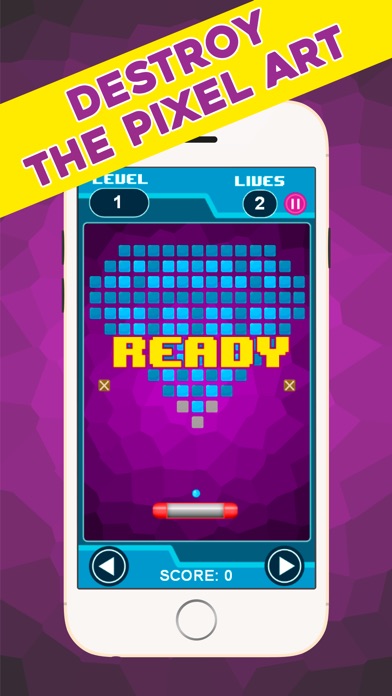 Pixel Art Breaker - Ball destroy blocks arcade Screenshot 1