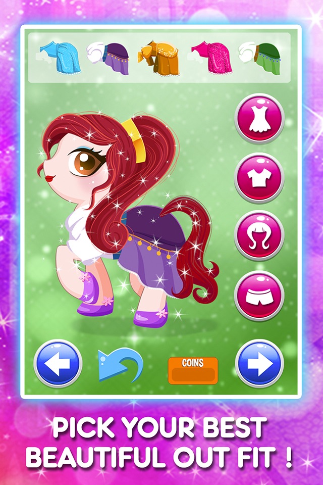 Princess Pony Dress Up & MakeOver Games - My Little Pets Equestrian Girls screenshot 3