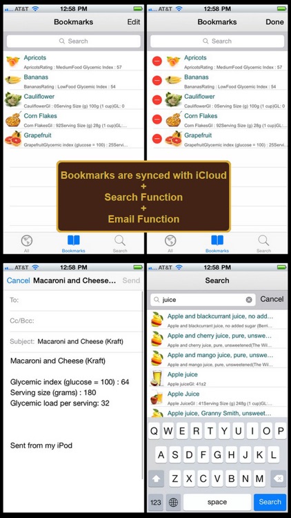 Glycemic Index and Load for Foods Plus+