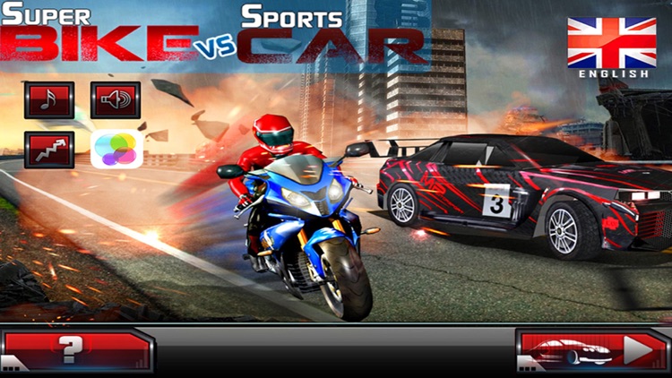 Super Bike Vs Sports Car -  Free Racing Game screenshot-0