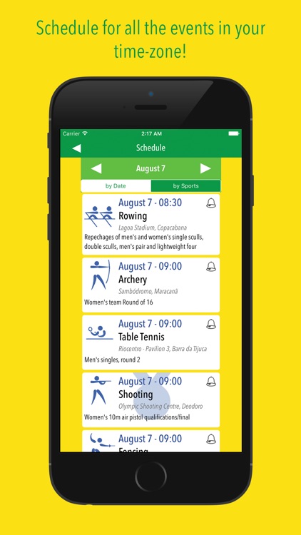 Calendar for Rio