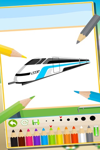 Train & Airplane Printable Coloring Pages For Kids screenshot 4