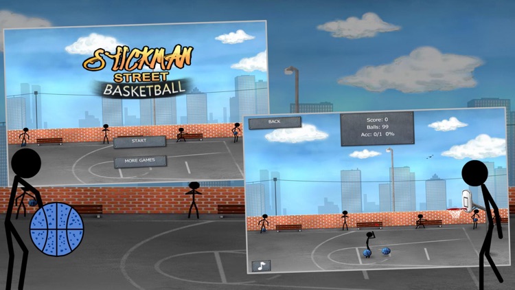 Stick Street Basketball - Stickman Basket Star Training Shooting Game