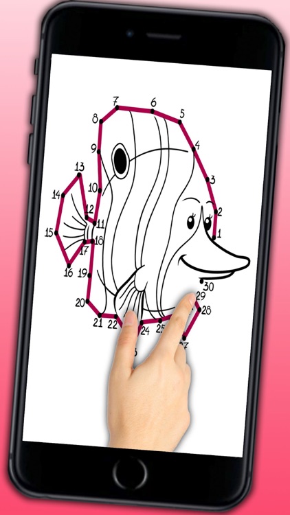 Educational Coloring book - Connect the dots then paint the drawings with magic marker Premium