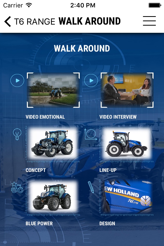 New Holland Agriculture T6 range App screenshot 2