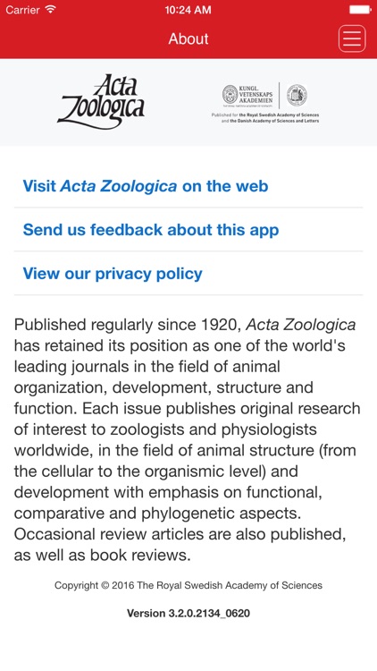 Acta Zoologica screenshot-3