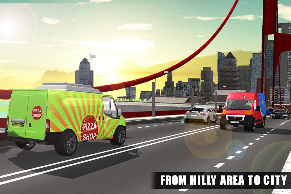 Pizza Delivery Van Simulator - City & Offroad Driving Adventure screenshot 3