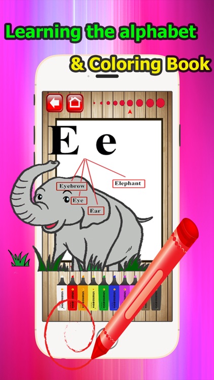 ABC Vocabulary Coloring Book Learning Grade 1-6