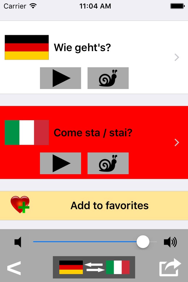 German / Italian Talking Phrasebook Translator Dictionary - Multiphrasebook screenshot 3