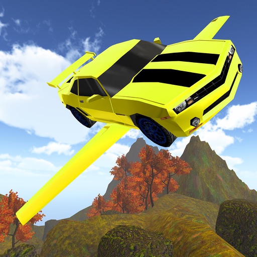 3D Flying Car Racing - Jet Car Driving Simulator Game FREE icon