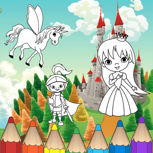 Princess Kids Coloring - Learning Game for Preschool Children