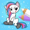 Pony and Unicorn - Coloring Book for Little Boys, Little Girls and Kids - Free Game