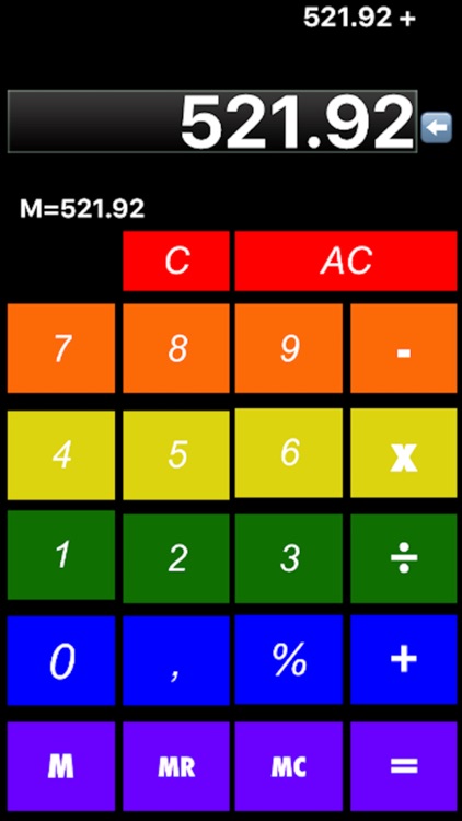 calculator rainbow