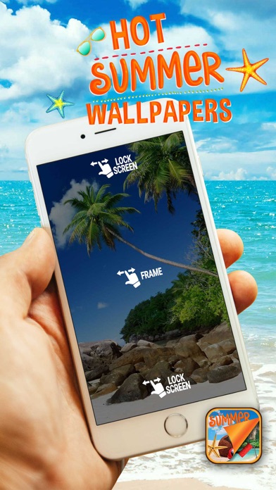 暑い夏壁紙 トロピカルビーチ背景画像を使用してのホームスクリーン