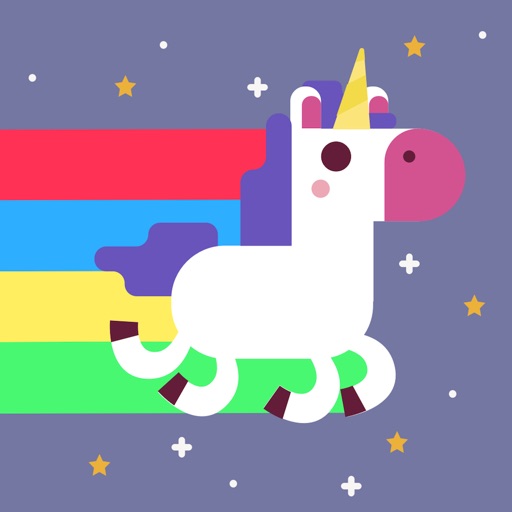 Happy Unicorn rainbow dash - endless splashy color jumper iOS App