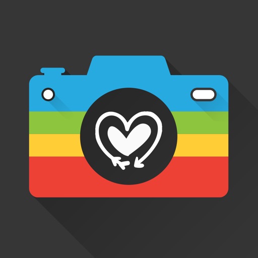 Snap Cam - Create photo with text caption in multicolor for Snapchat Icon