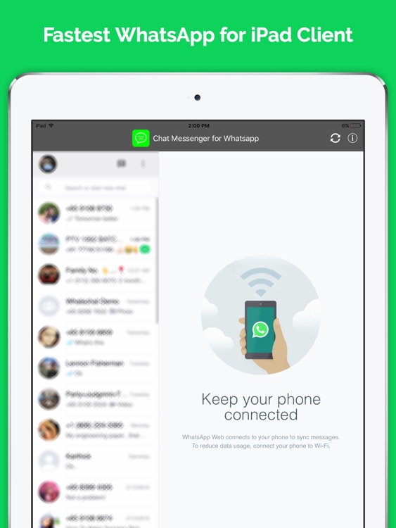 Messenger for WhatsApp - iPad Chat Version