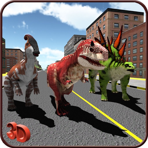 Wild Dinosaur City Traffic Race 2016 iOS App