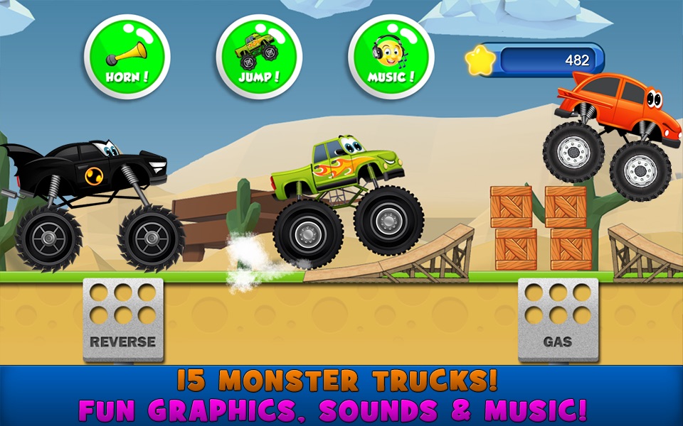 Monster Trucks Game for Kids 2 screenshot 2