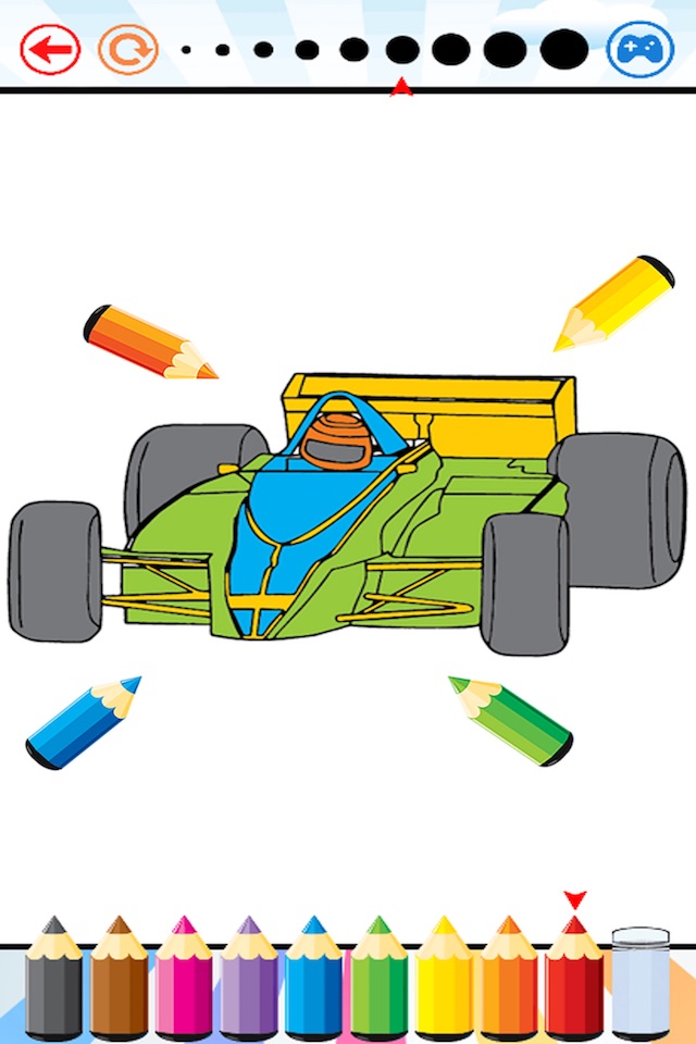 Sports Car Racing Coloring Book - Drawing and Painting Vehicles Game HD, All In 1 Series Free For Kid screenshot 4
