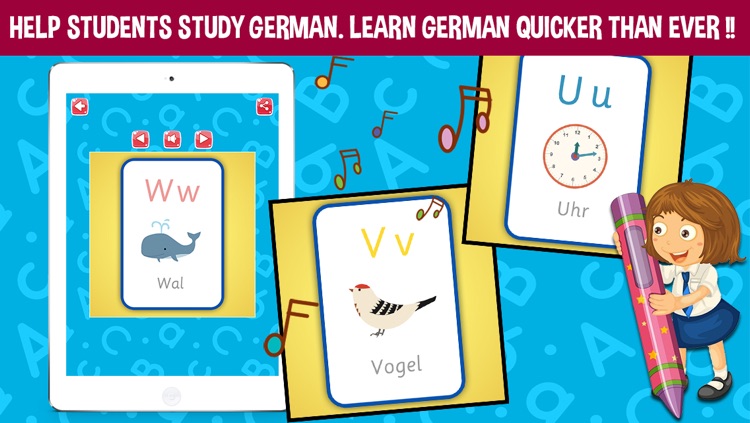 German Alphabets Flash Cards - Learn German for Kids screenshot-3