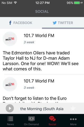 101.7 World FM Edmonton screenshot 3