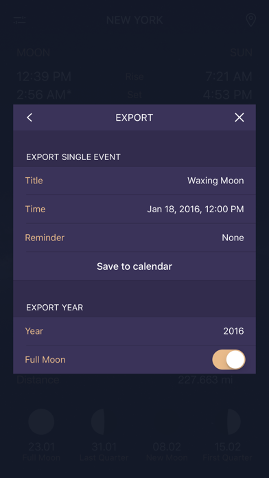Full Moon - Moon Phase Calendar and Lunar Calendar Screenshot 2