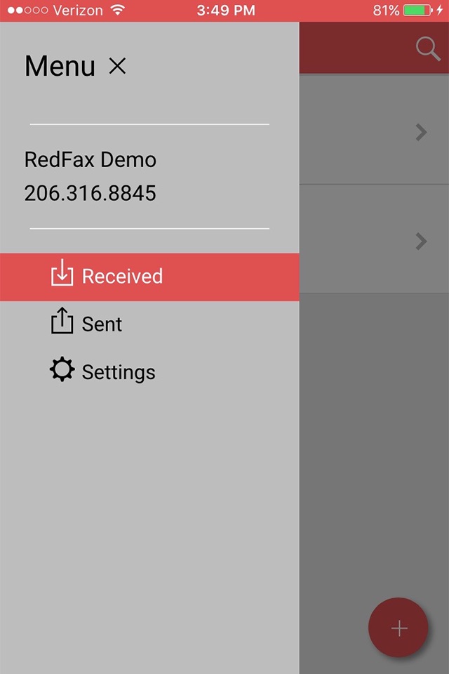 RedFax screenshot 3