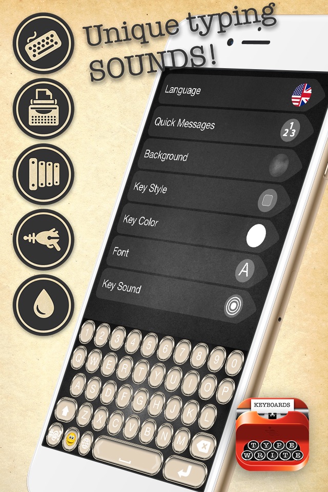 Type-Writer Fonts and Keyboards – Old Fashioned Writing Style with Vintage Theme.s screenshot 3