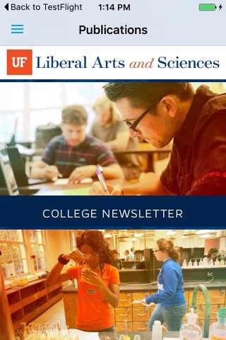 UF College of Liberal Arts and Sciences screenshot 2