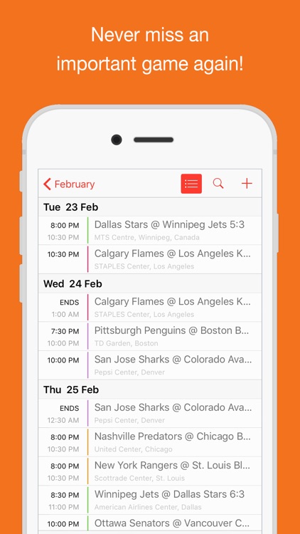 Hockey for iPhone Calendar screenshot-4