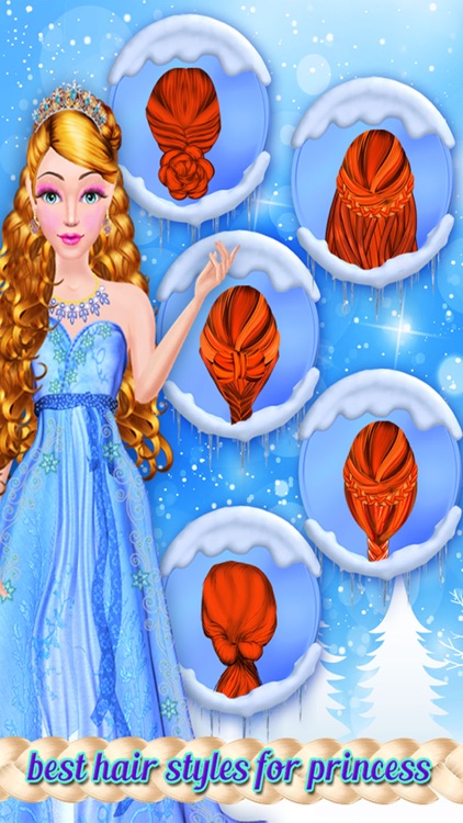 Ice Princess Hairstyles Hair Salon Girls Games screenshot-3