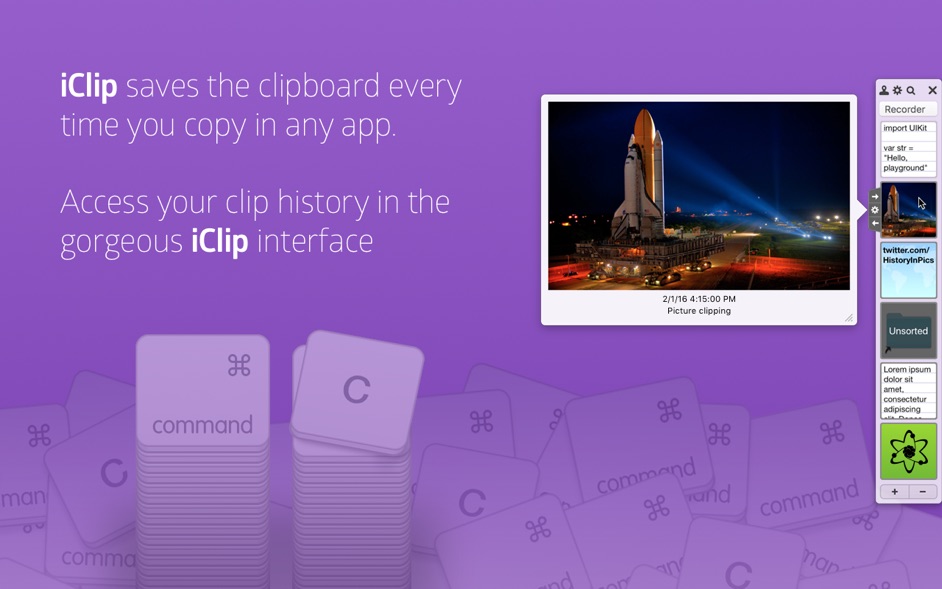 iClip 5.2.5  Advanced clipboard for copying and pasting