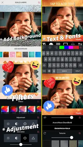 Game screenshot FotoMix for Snapchat,Photo Collage,Text,Reaction Stickers,Shape Borders,Filters hack