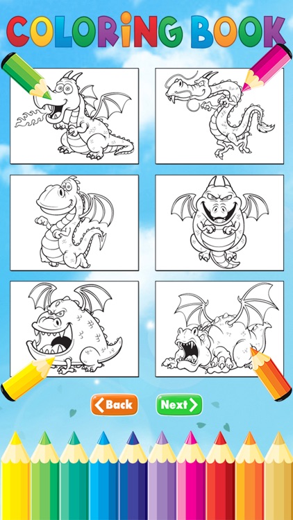 Dragon Dinosaur Coloring Book - Drawing and Painting Dino Game HD, All In 1 Animal Series Free For Kid screenshot-4